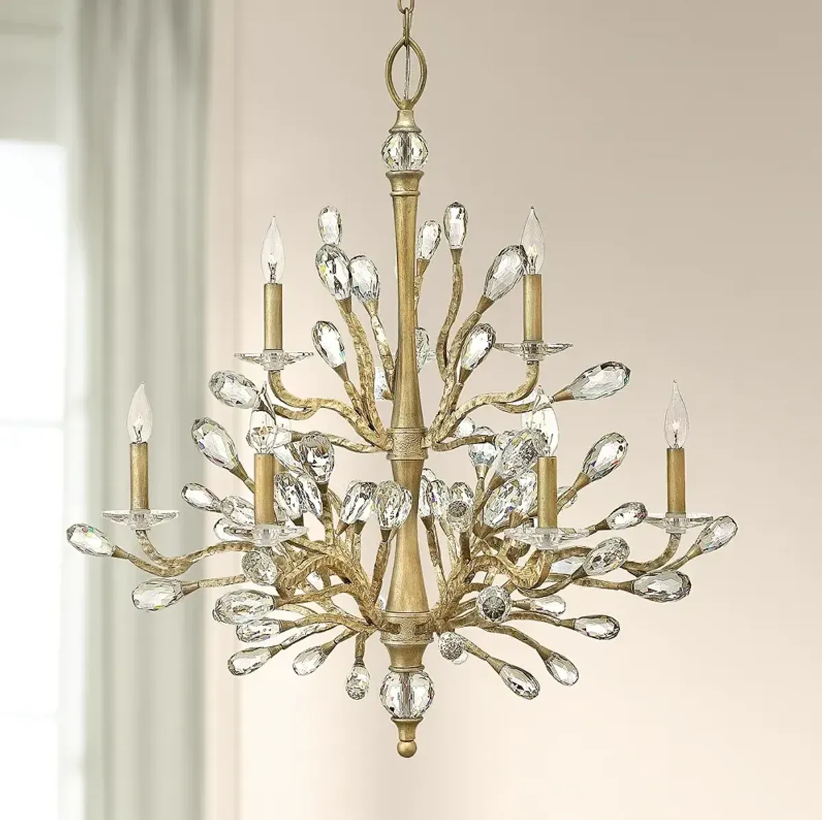 Hinkley Eve 33 1/2" Wide Champagne Gold 9-Light Chandelier