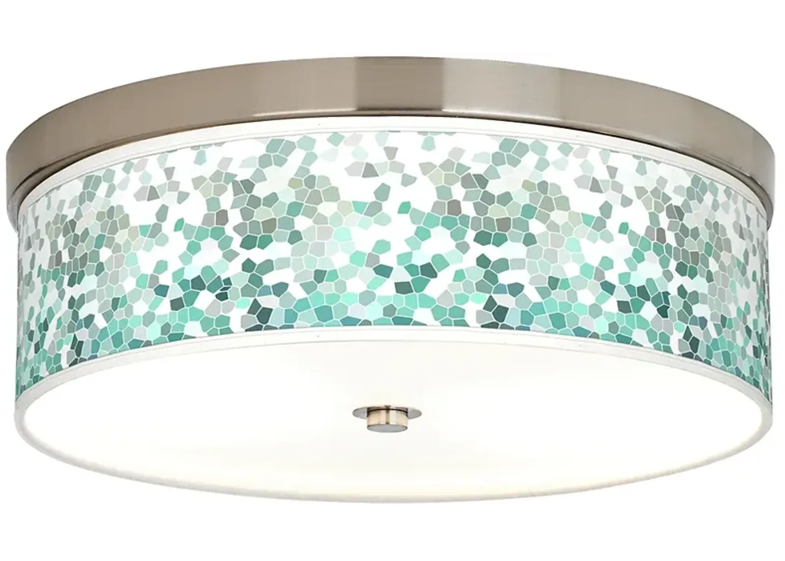 Aqua Mosaic Giclee Energy Efficient Ceiling Light