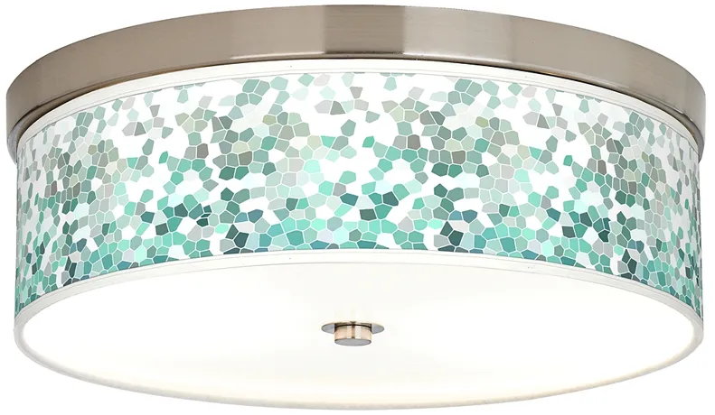 Aqua Mosaic Giclee Energy Efficient Ceiling Light