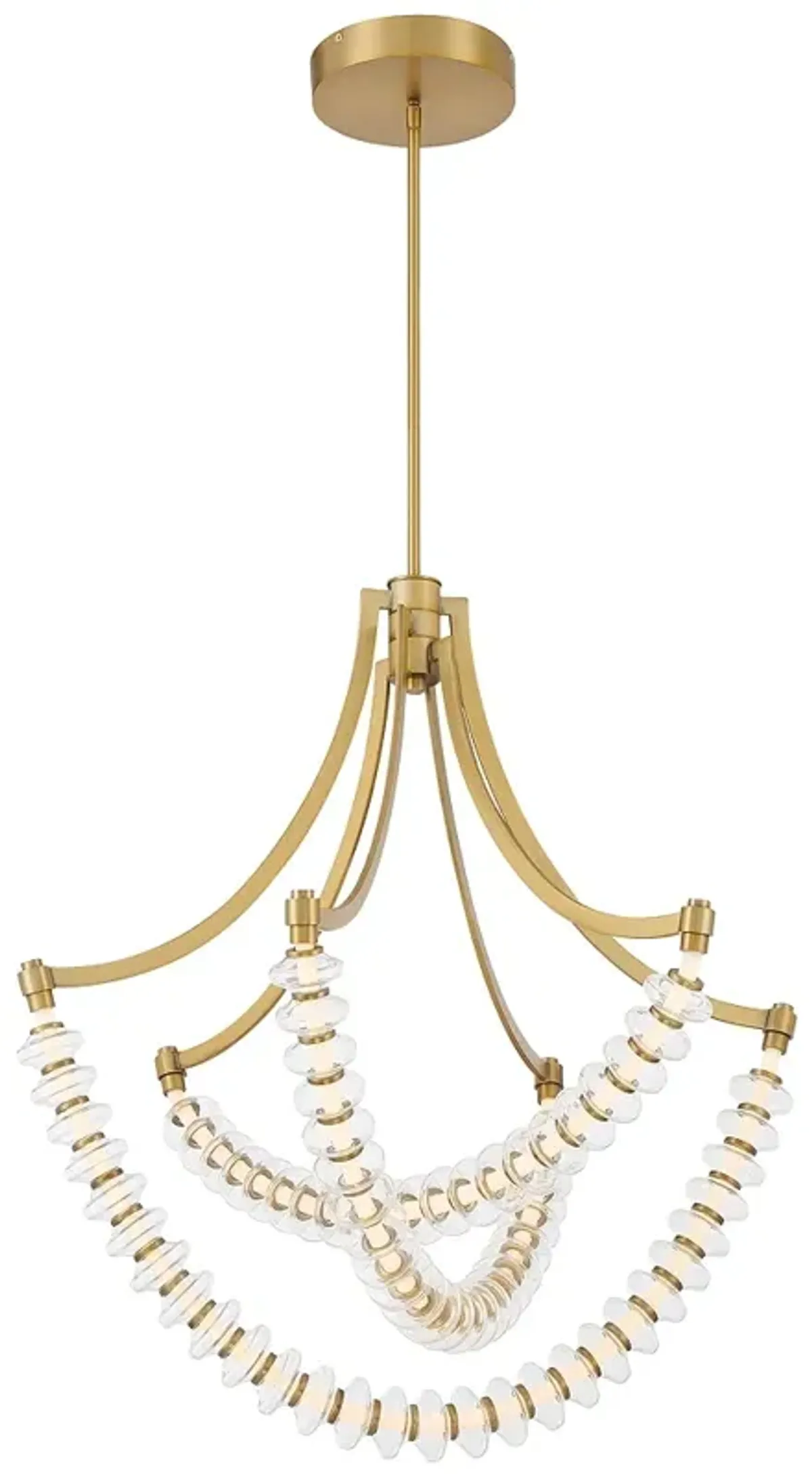 Minka-Lavery Pearl LED 29.25-in Legacy Brass Indoor Chandelier