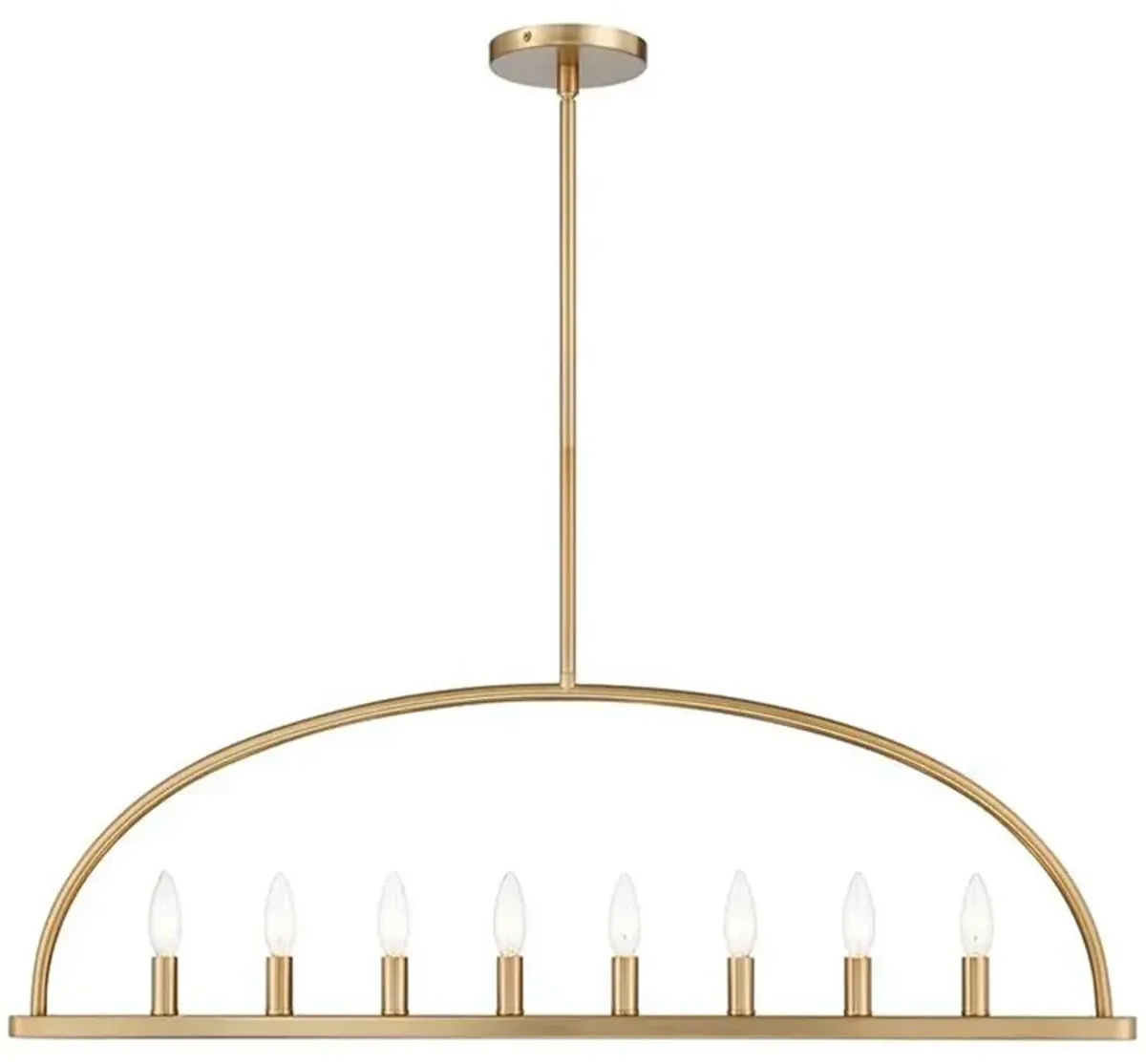 Abbott 8 Light Vibrant Gold Linear Chandelier