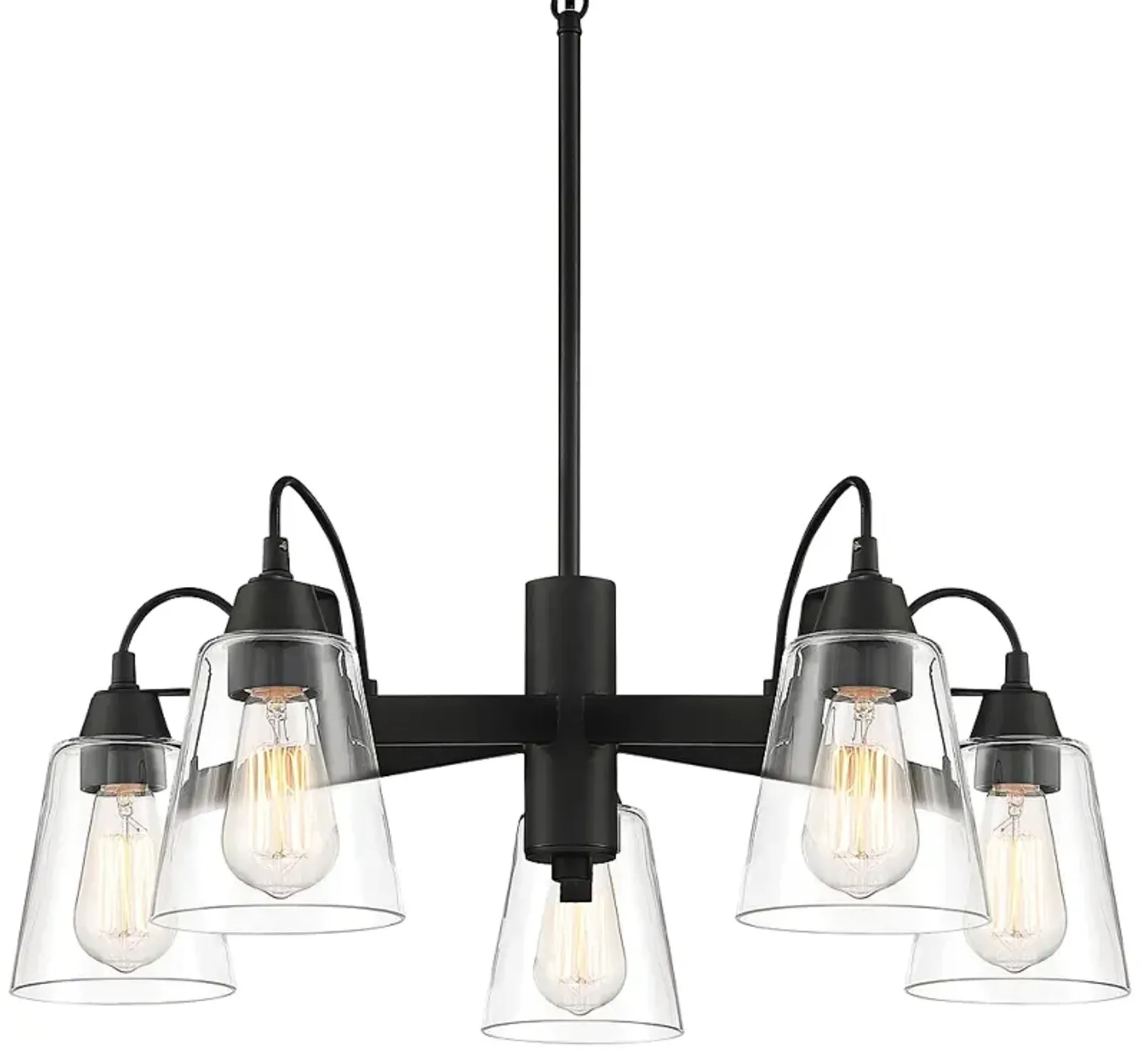 Beckonridge 26" Wide Coal 5-Light Chandelier