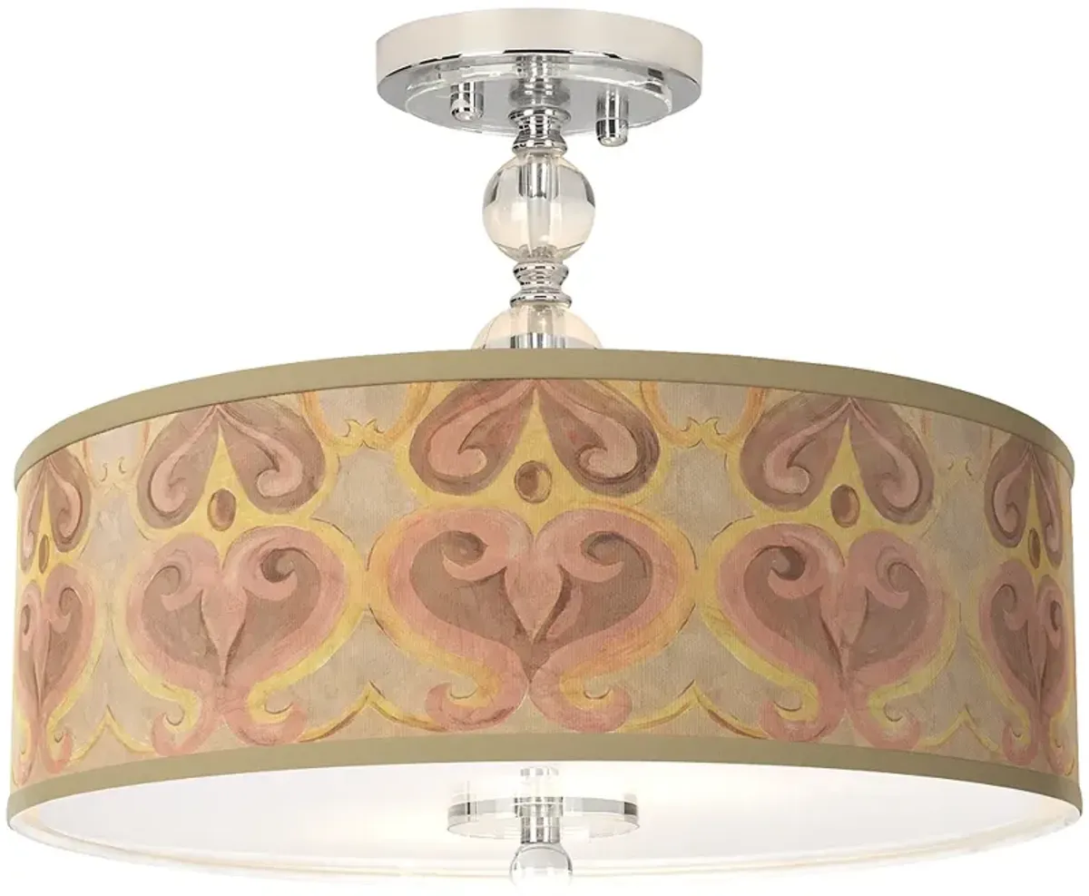 Aurelia Giclee 16" Wide Semi-Flush Ceiling Light