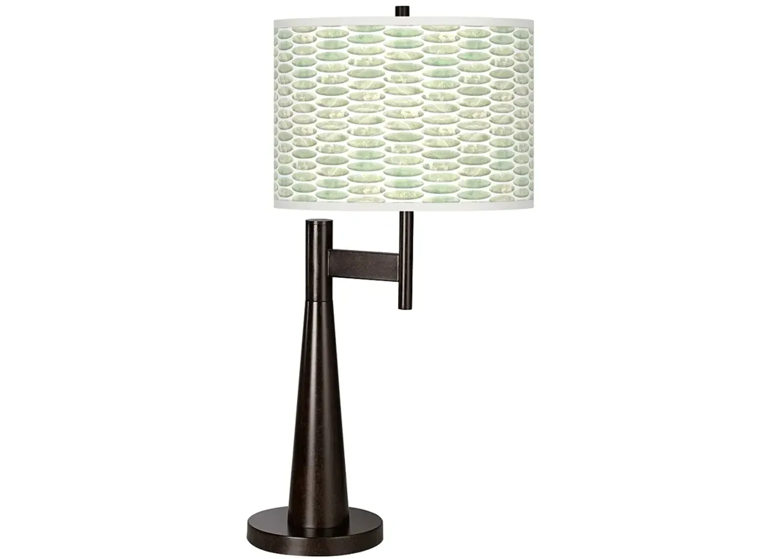 Giclee Glow Novo 30 3/4" Oval Tempo Shade Bronze Table Lamp