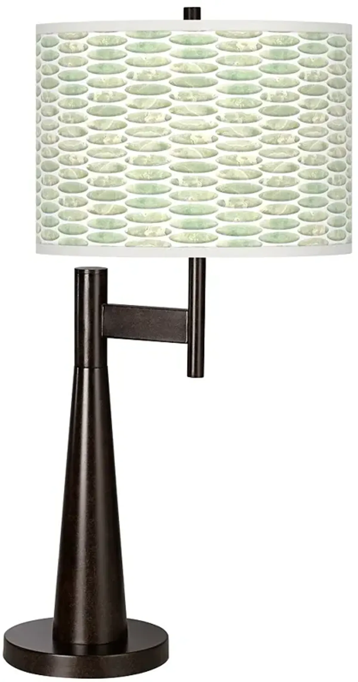 Giclee Glow Novo 30 3/4" Oval Tempo Shade Bronze Table Lamp