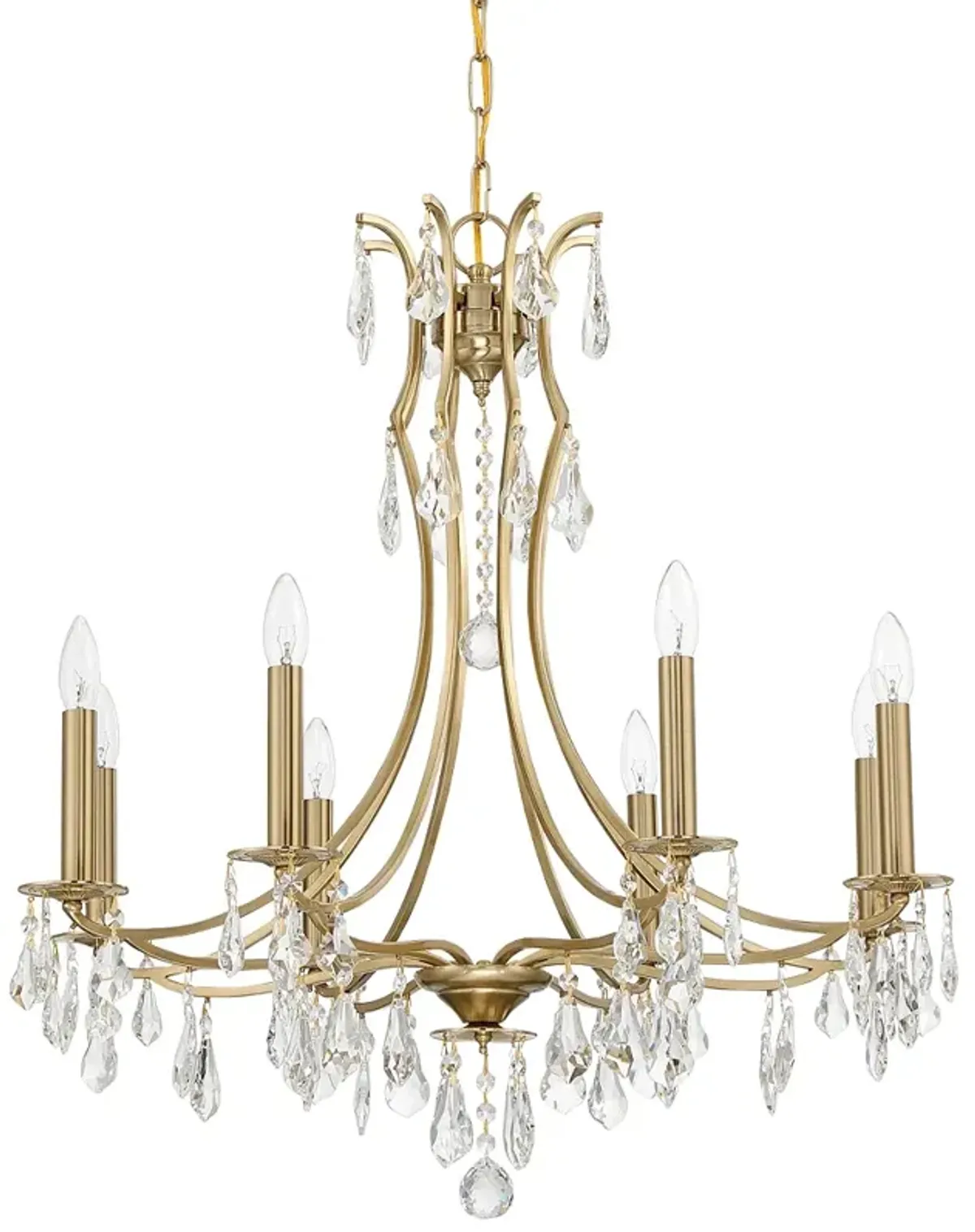 Cedar 8 Light Vibrant Gold Chandelier