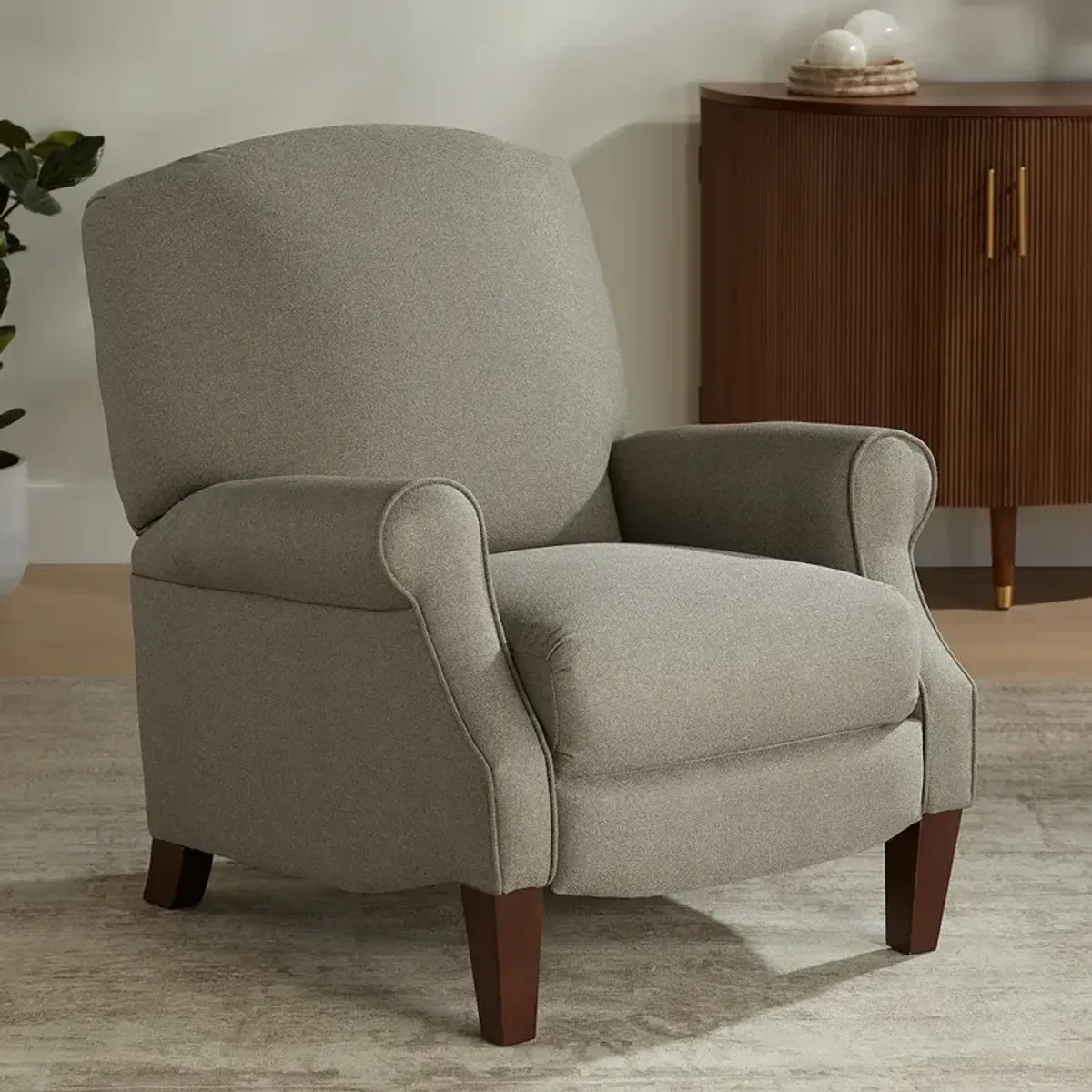 Kensington Hill Morris Storm Gray 3-Way Push-Through Recliner