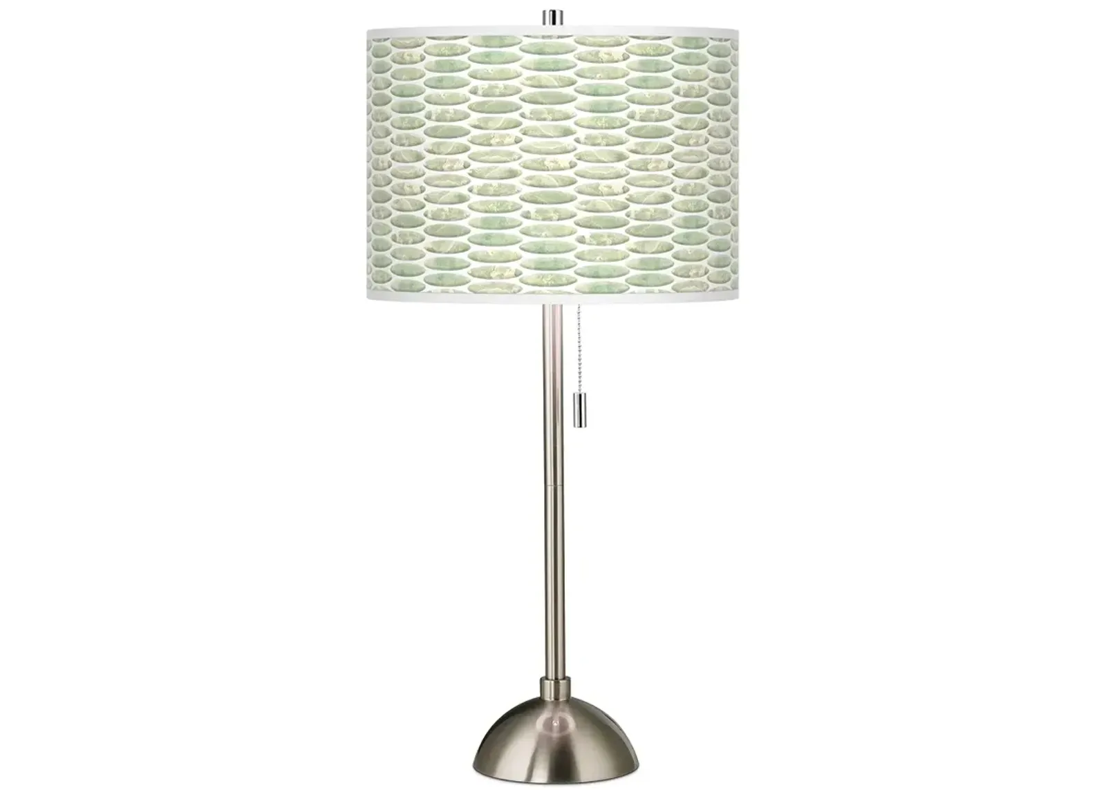 Giclee Glow 28" High Oval Tempo Brushed Nickel Table Lamp