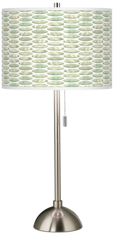 Giclee Glow 28" High Oval Tempo Brushed Nickel Table Lamp
