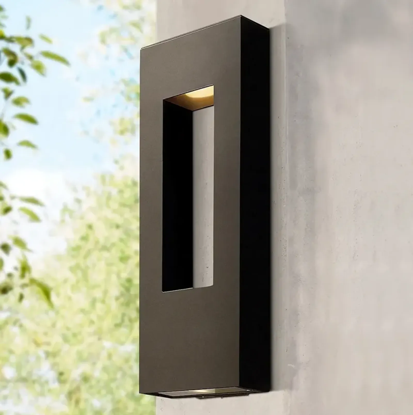 Atlantis 24" High Bronze ADA Socketed LED Outdoor Wall Light