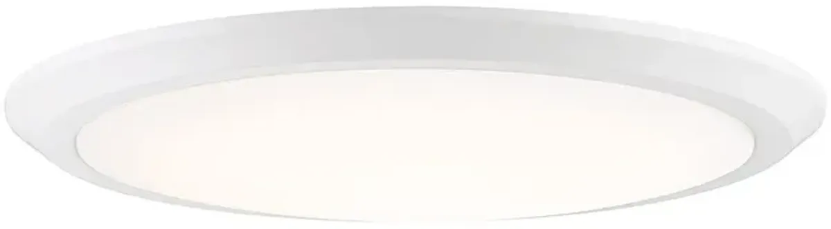 Quoizel Verge 20" White Lustre Modern LED Flush Mount Ceiling Light