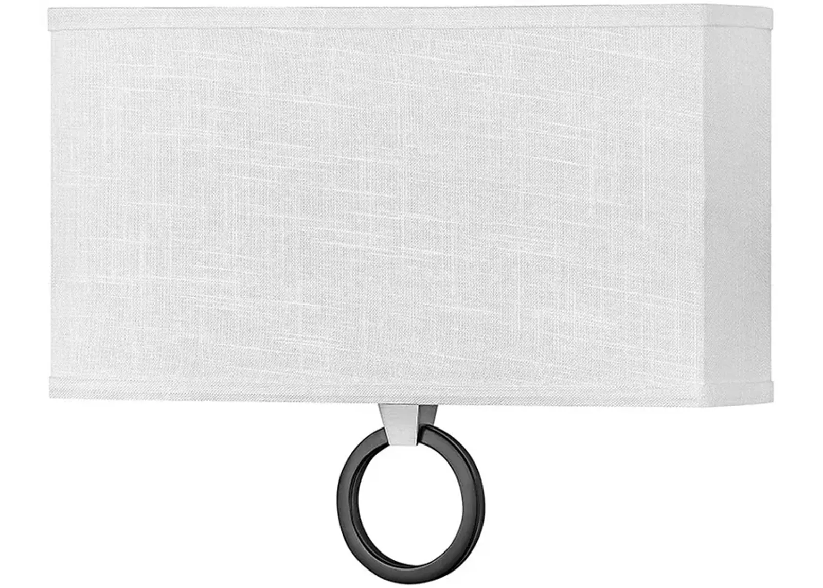 Link 11 3/4" High Nickel with Off-White Shade Wall Sconce