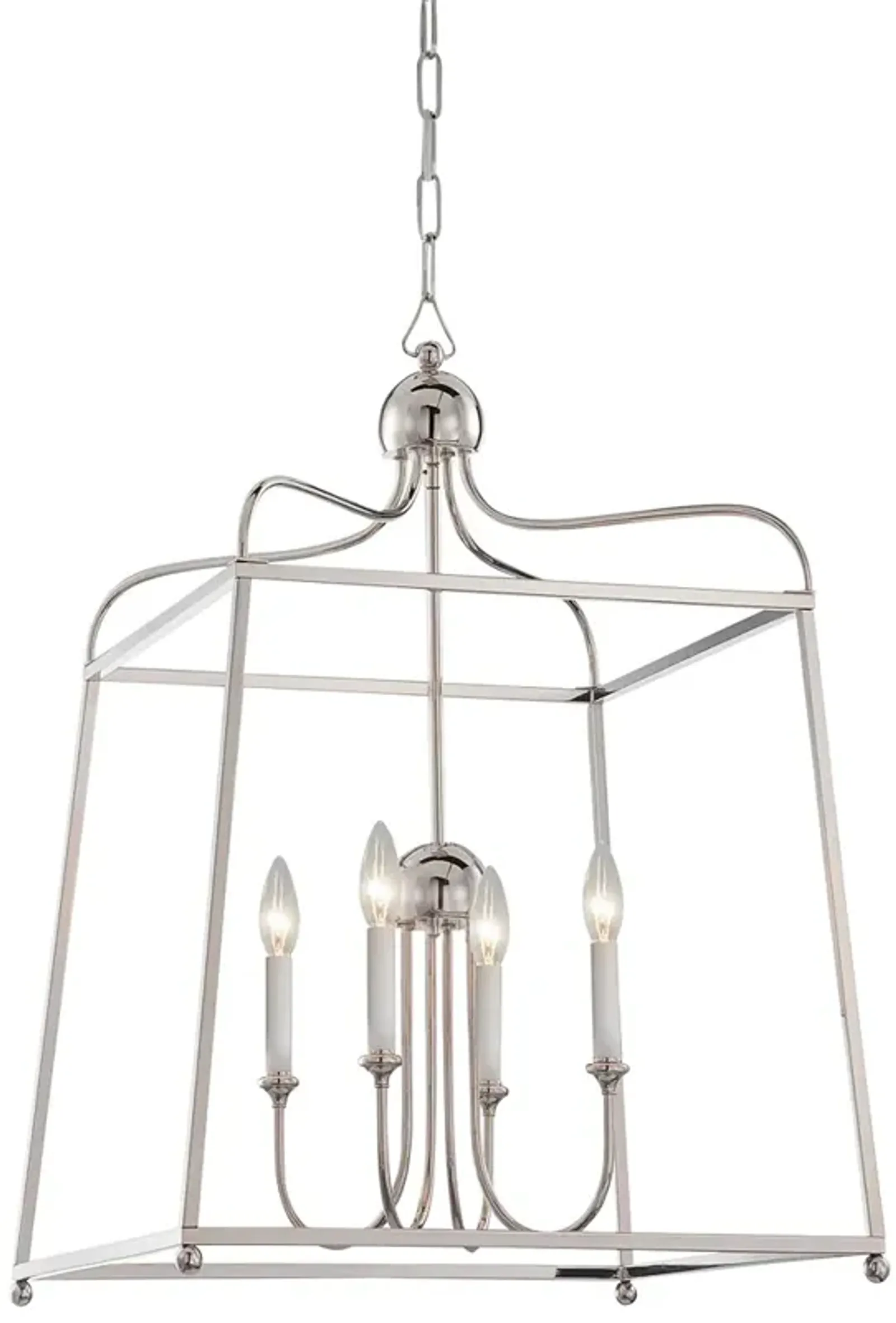 Libby Langdon Sylvan 4 Light Polished Nickel Chandelier - NO SHADE