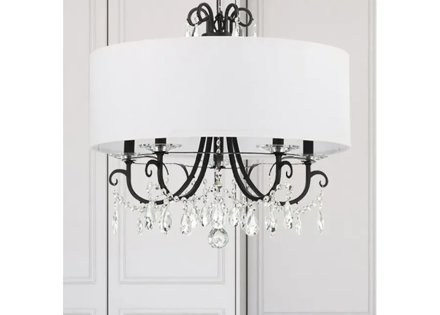 Othello 5 Light Matte Black Chandelier