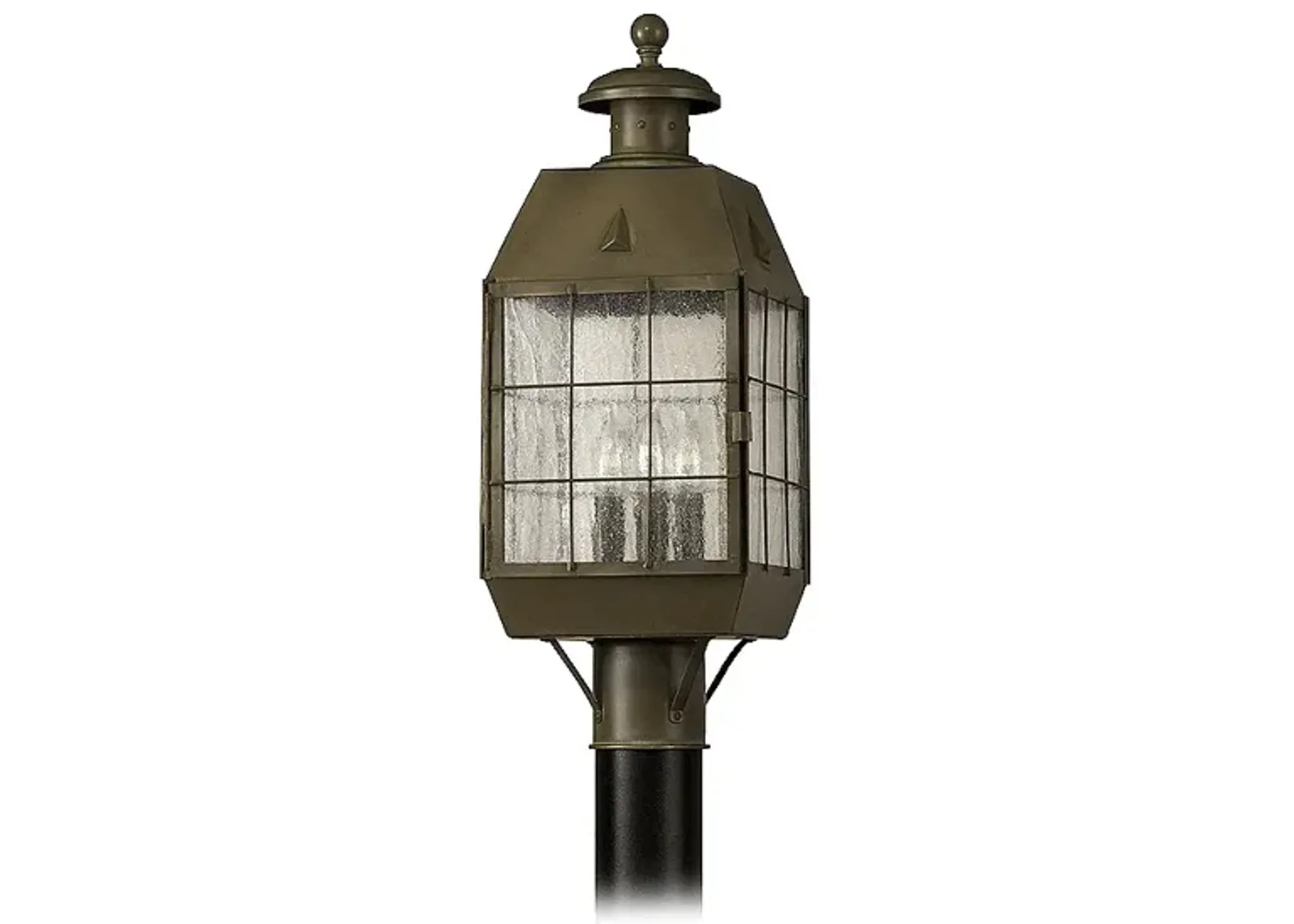 Hinkley 20" High Aged Brass Post Mount Outdoor Light