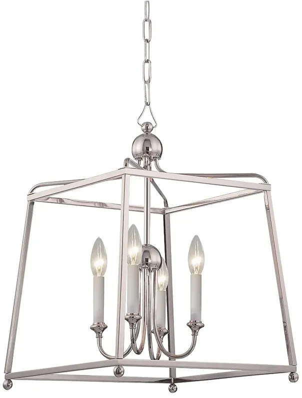 Libby Langdon for Crystorama Sylvan 4 Light Polished Nickel Chandelier