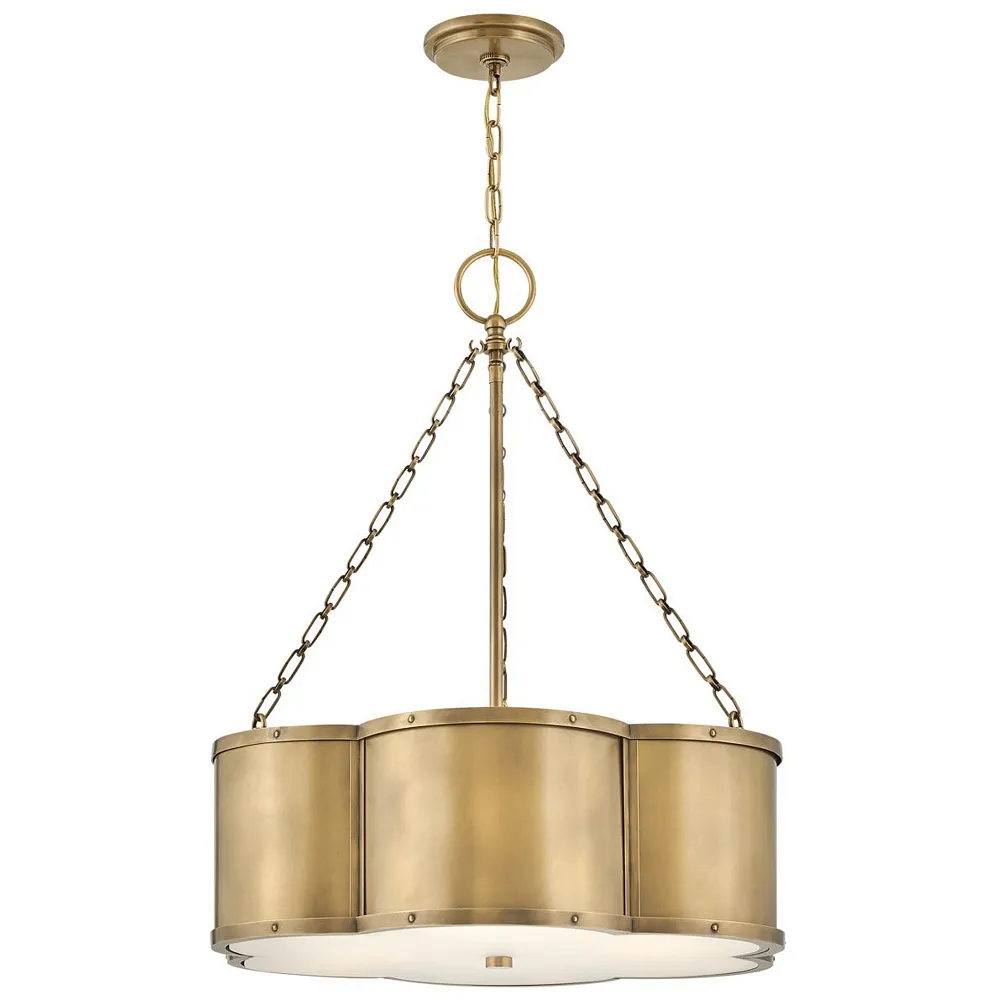 Chandelier Chance-Medium Drum-Heritage Brass