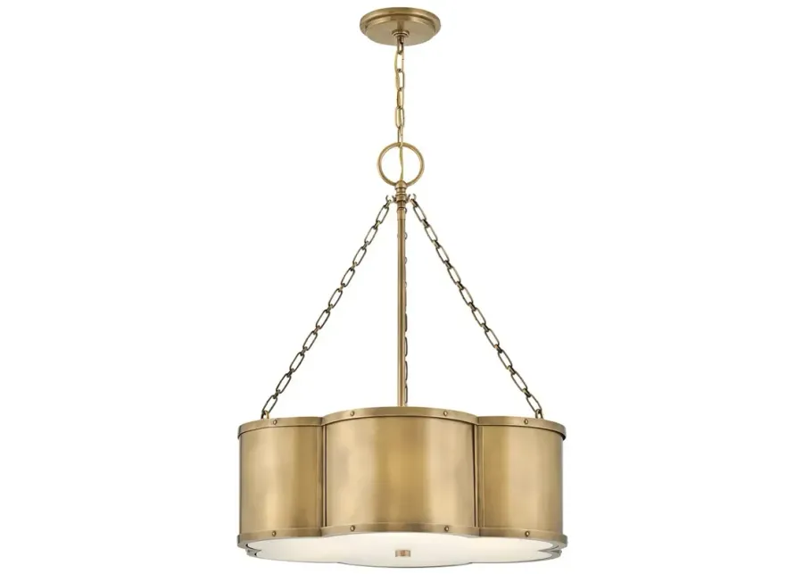 Chandelier Chance-Medium Drum-Heritage Brass