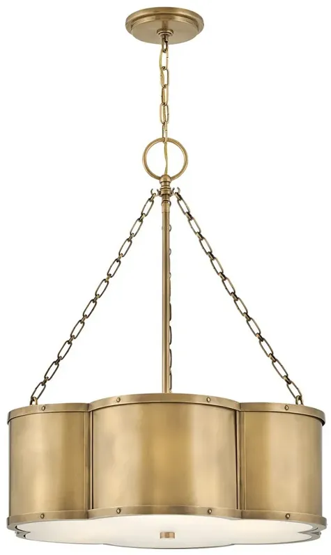 Chandelier Chance-Medium Drum-Heritage Brass