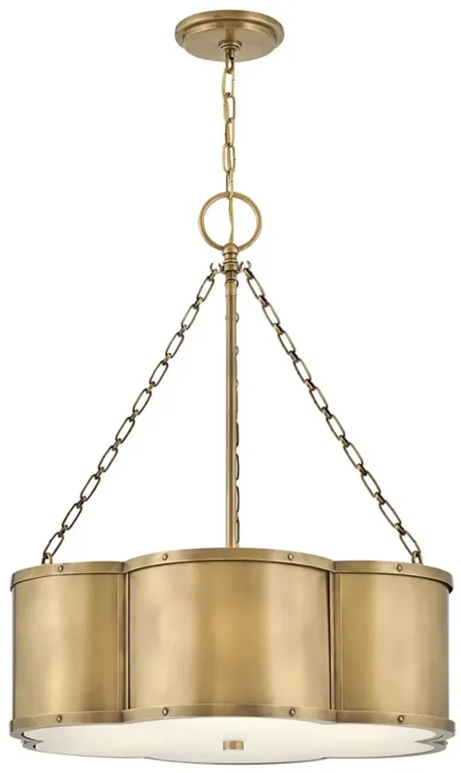 Chandelier Chance-Medium Drum-Heritage Brass