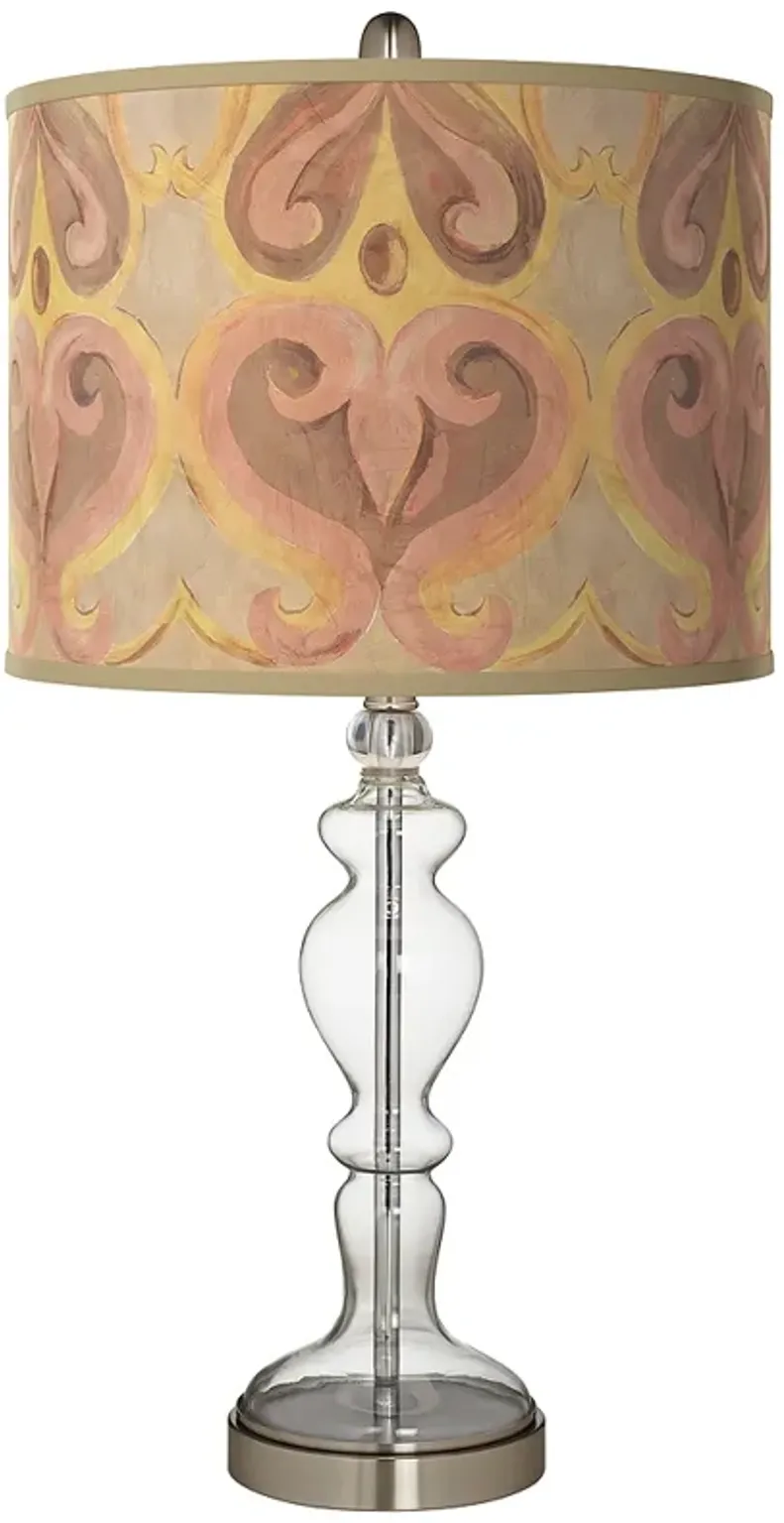 Giclee Glow Apothecary 28" Aurelia Shade with Clear Glass Table Lamp