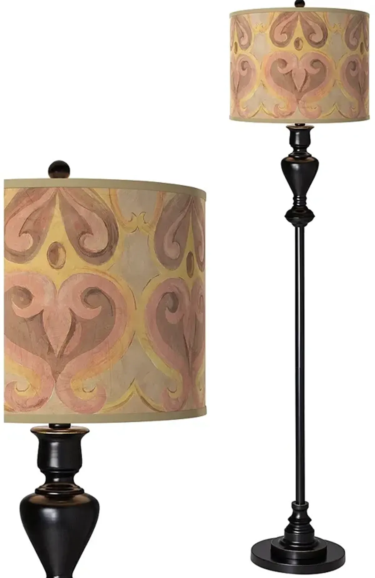 Giclee Glow 58" High Aurelia Shade Black Bronze Floor Lamp