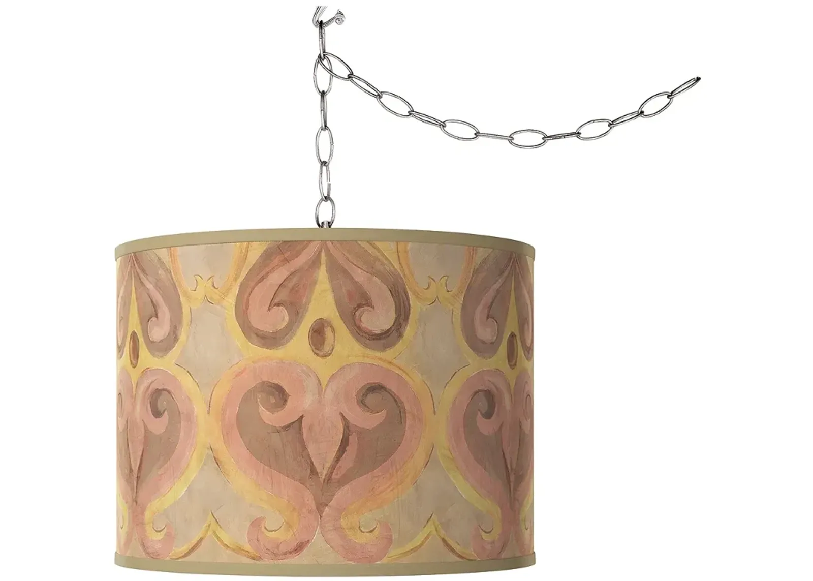 Giclee Glow 13 1/2" Wide Aurelia Pattern Shade Plug-In Swag Pendant