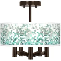 Aqua Mosaic Ava 5-Light Bronze Ceiling Light
