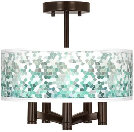 Aqua Mosaic Ava 5-Light Bronze Ceiling Light