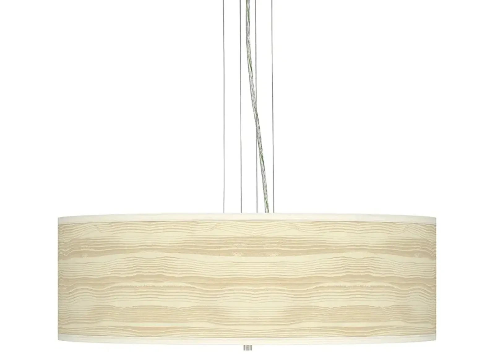 Birch Blonde Giclee 24" Wide Four Light Pendant Chandelier