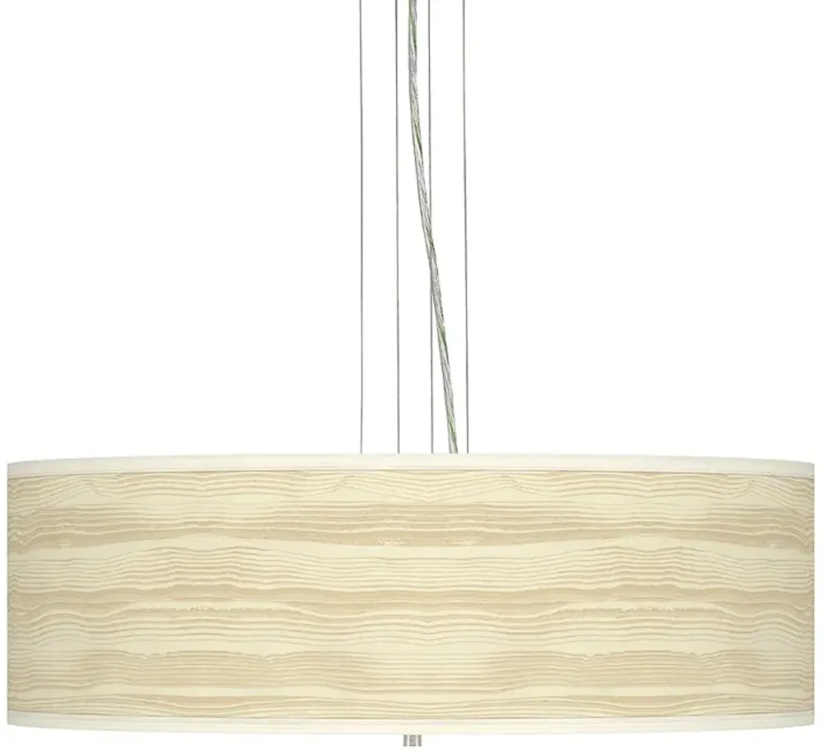 Birch Blonde Giclee 24" Wide Four Light Pendant Chandelier