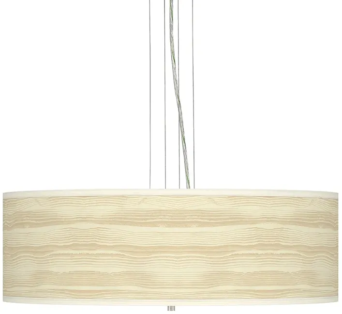 Birch Blonde Giclee 24" Wide Four Light Pendant Chandelier