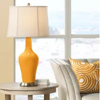 Color Plus Anya 32 1/4" High Carnival Orange Glass Table Lamp