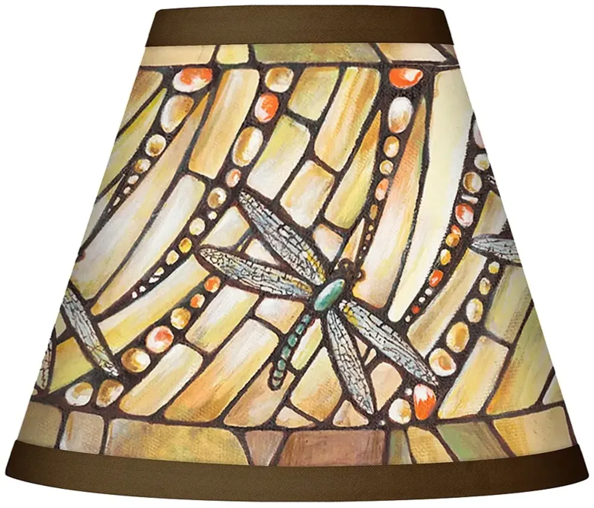 Giclee Glow Dragonfly Flight Set of 4 Clip Shades 3x6x5 (Clip-On)