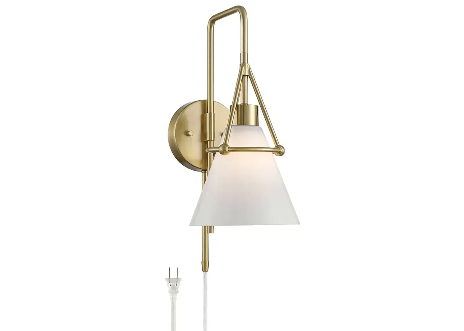 Possini Euro Casmere 18" High Modern Gold Plug-In Wall Sconce