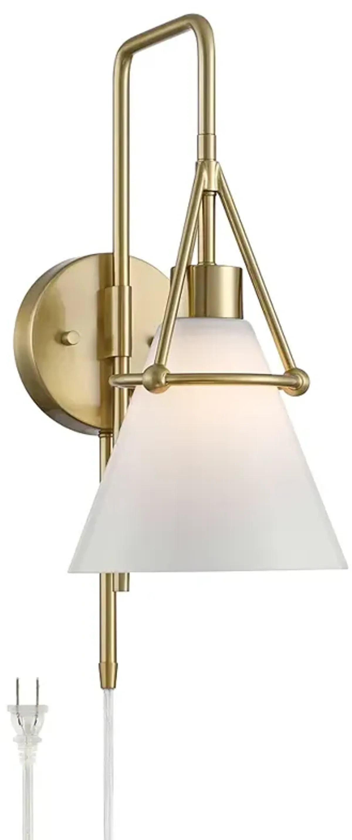 Possini Euro Casmere 18" High Modern Gold Plug-In Wall Sconce