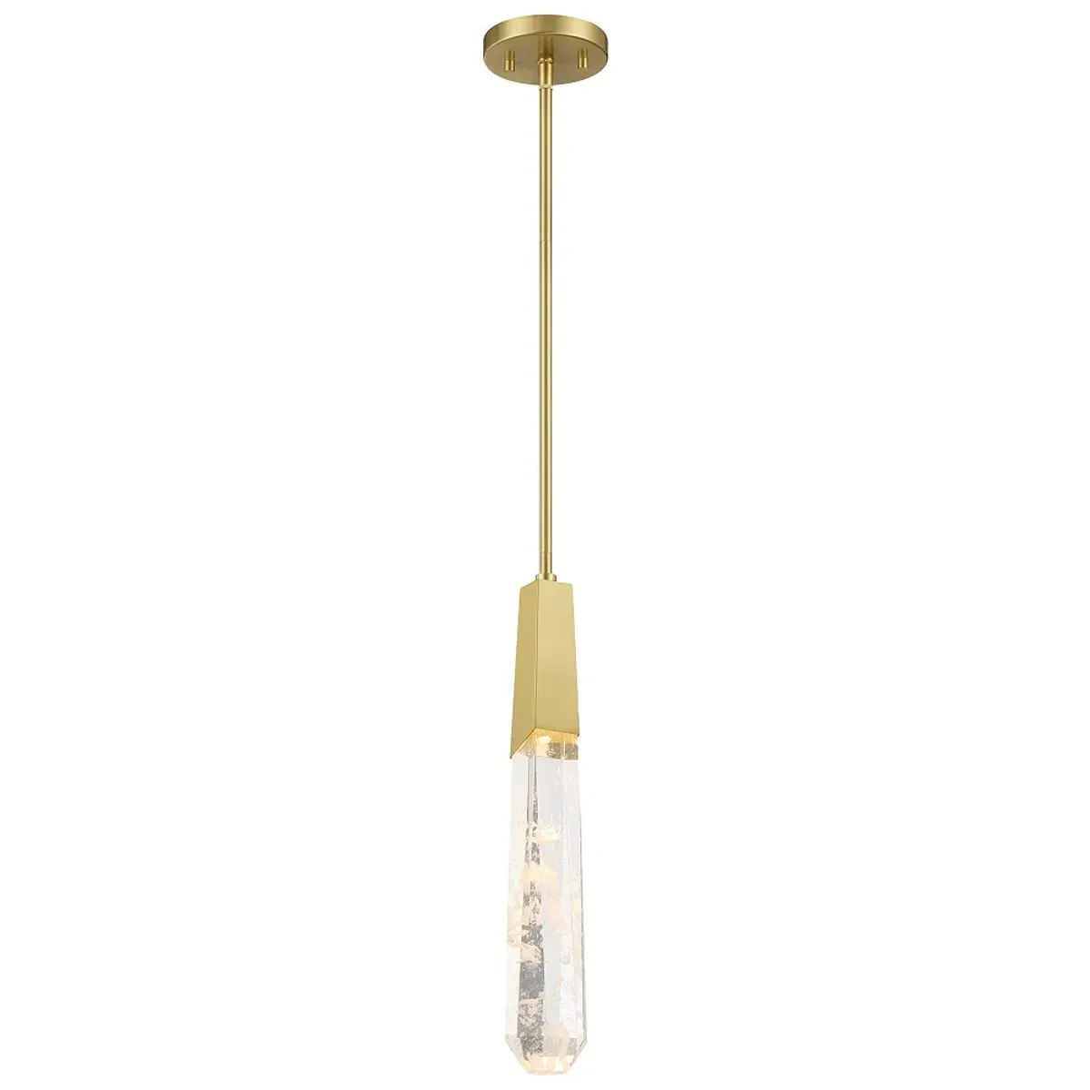 George Kovacs Drifting Droplets 1-Light LED Vintage Brass Mini Pendant