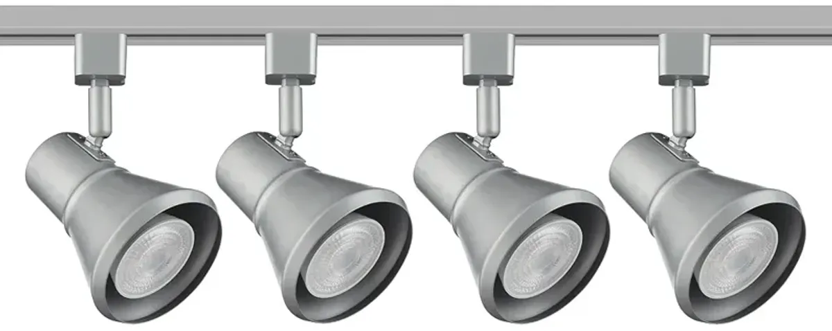 Dexter 4-Light Satin Nickel LED Floating Canopy Pro-Track Kit