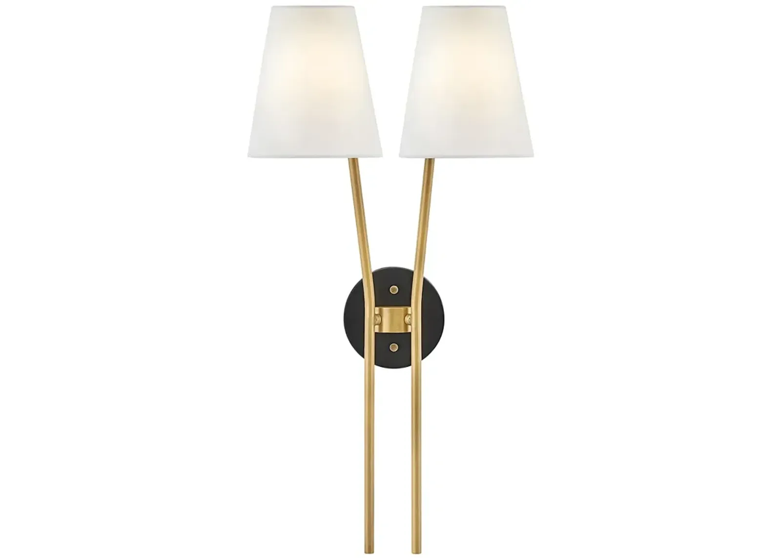 Hinkley Aston 26 High 2-Light Modern Heritage Brass Wall Light