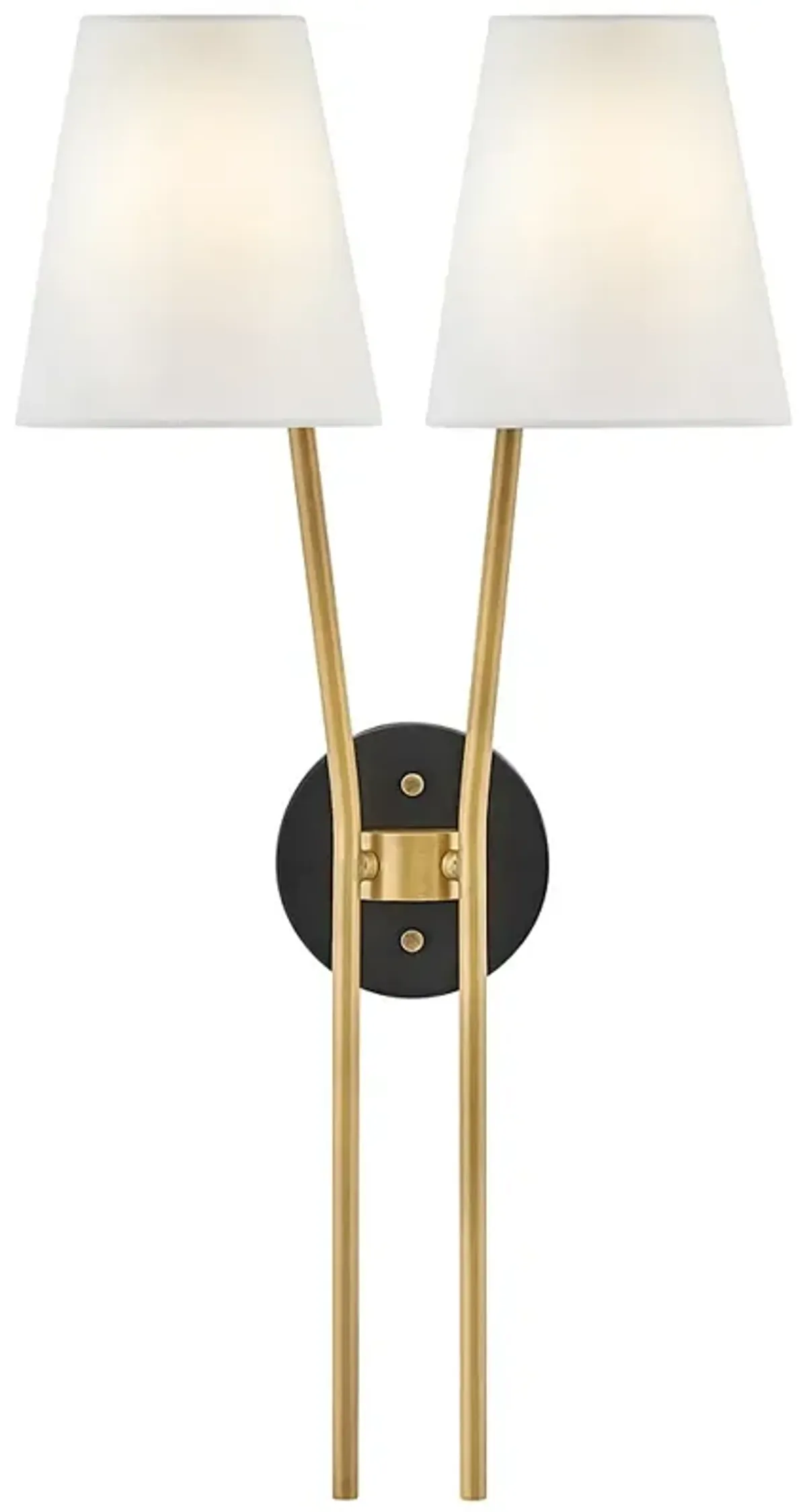 Hinkley Aston 26 High 2-Light Modern Heritage Brass Wall Light