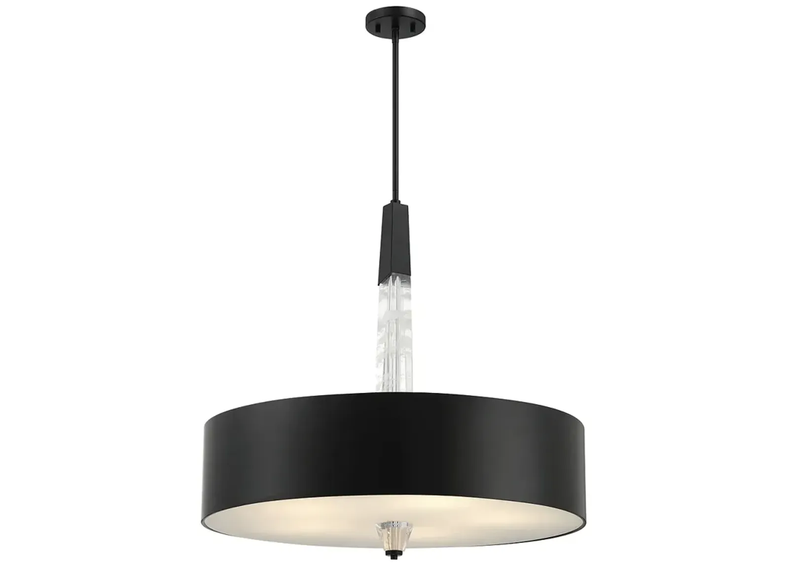 George Kovacs Drifting Droplets 5-Light LED Black Pendant with Faux Rock