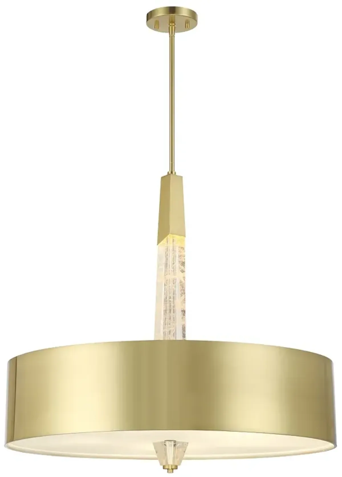 George Kovacs Drifting Droplets 5-Light LED Vintage Brass Pendant