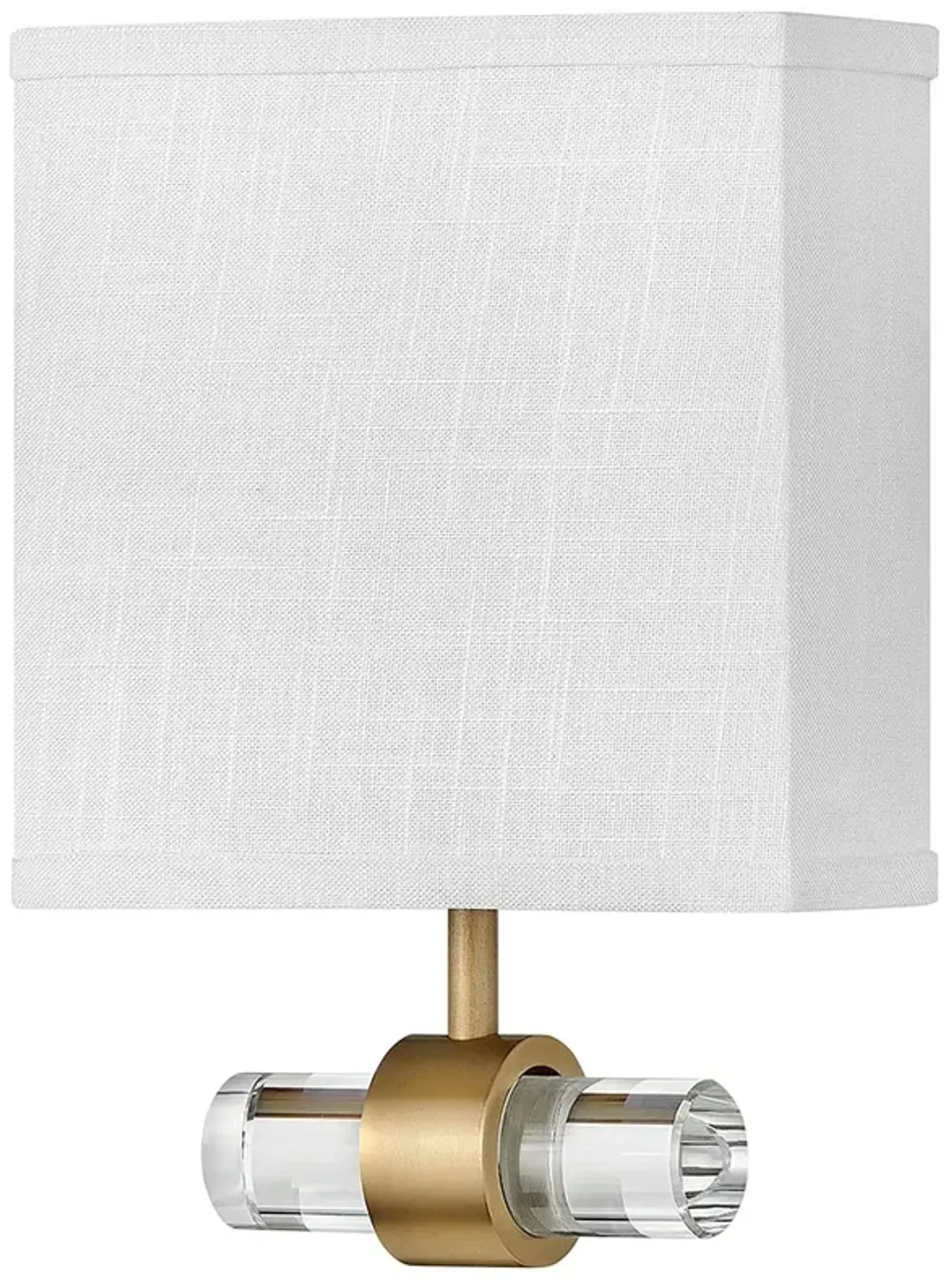 Luster 11 3/4"H Brass with Off-White Linen Shade Wall Sconce