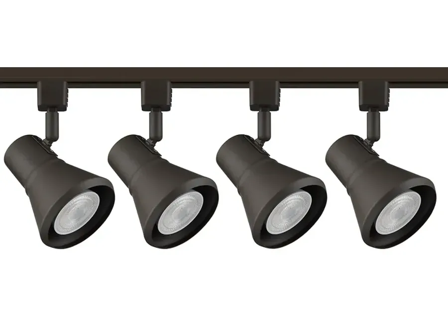 Pro Track Demi 4-Light Bronze LED Floating Canopy Track Kit