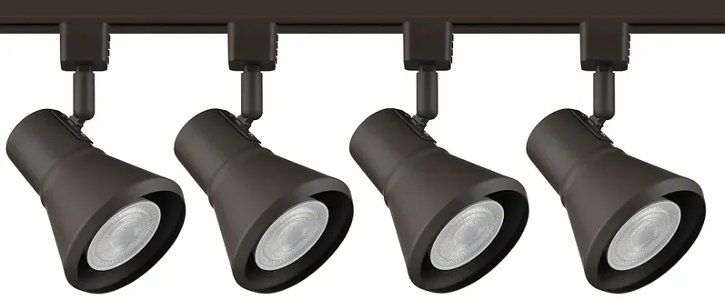 Pro Track Demi 4-Light Bronze LED Floating Canopy Track Kit