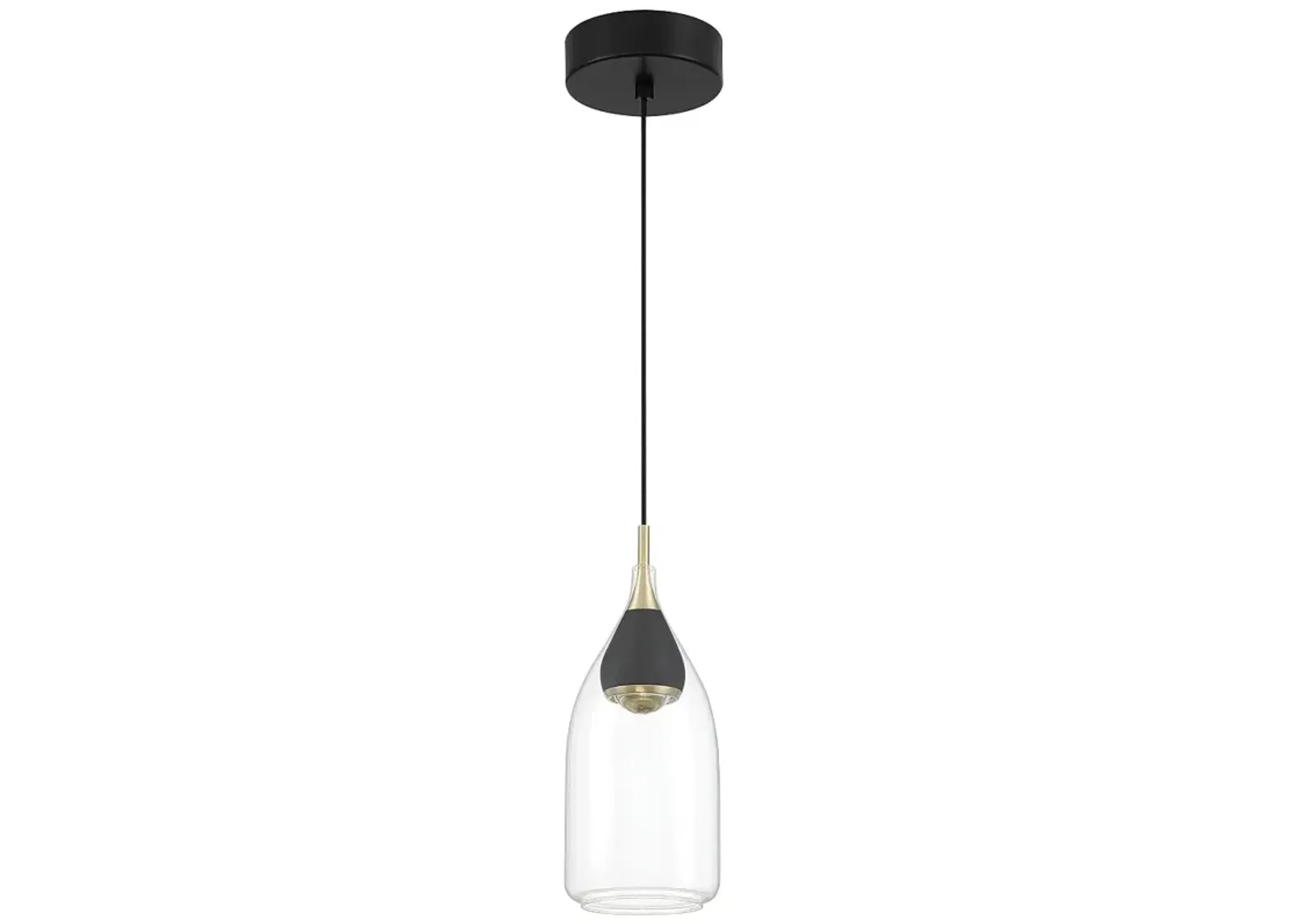 George Kovacs Arabesque LED Coal and Brushed Gold Mini-Pendant