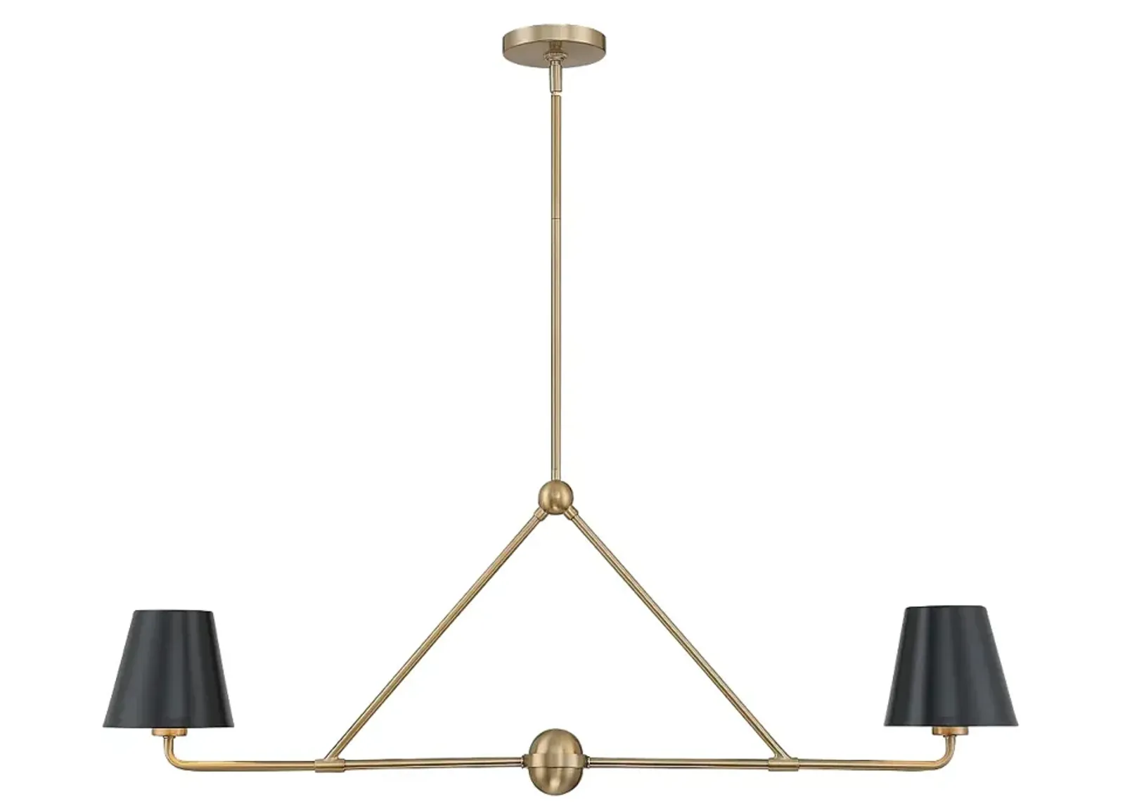 Xavier 42" Wide Vibrant Gold 2-Light Island Chandelier