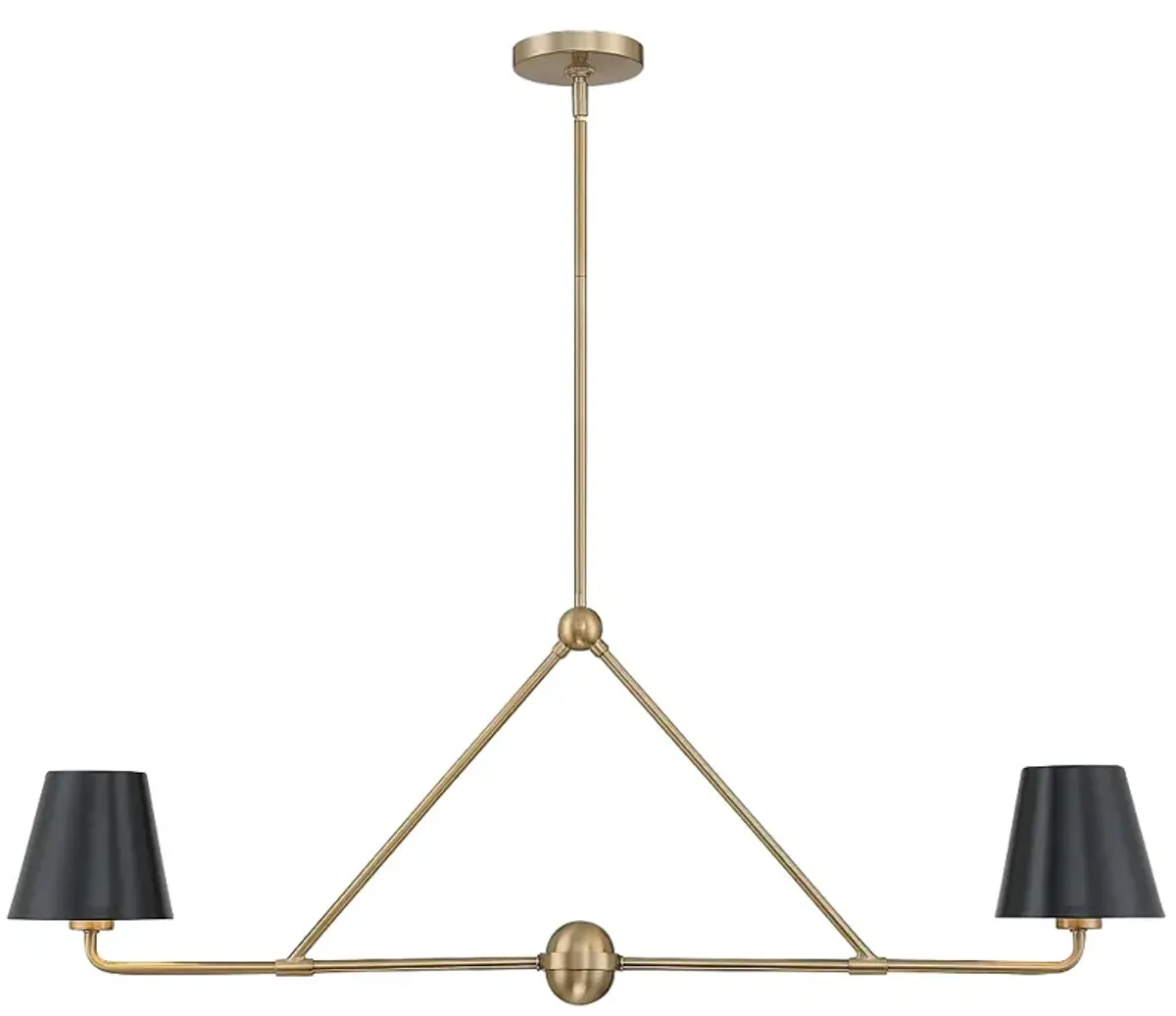 Xavier 42" Wide Vibrant Gold 2-Light Island Chandelier