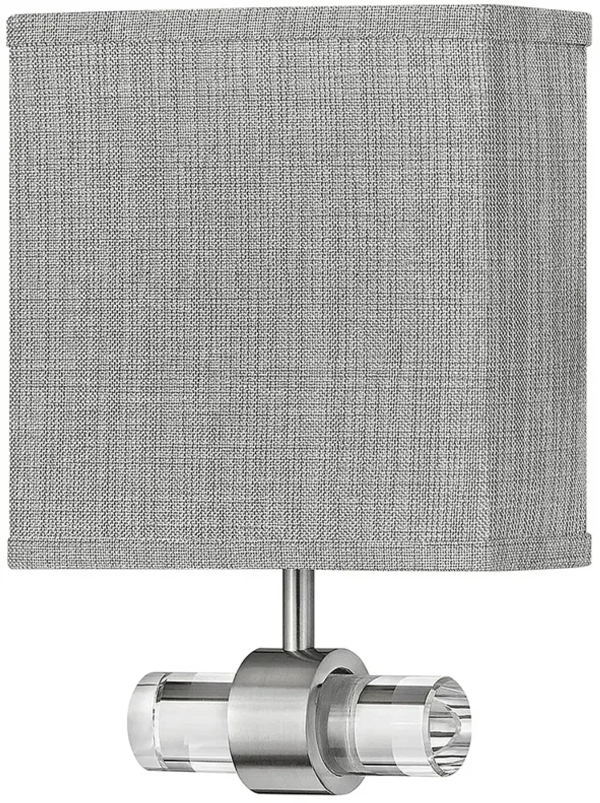 Luster 11 3/4" High Nickel with Gray Linen Shade Wall Sconce