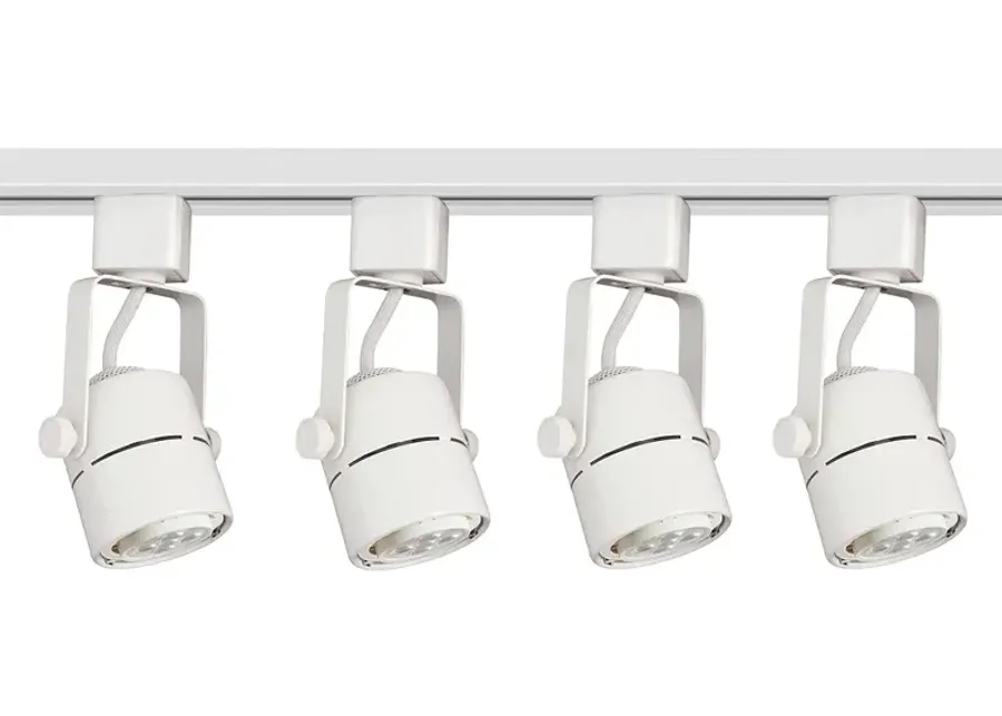 Denzel 48" Wide 4-Light White Swivel LED Floating Canopy Track Kit